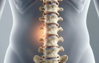 Bulging disc in human spine