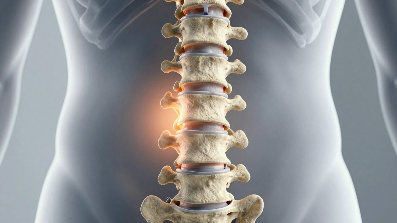 Bulging disc in human spine